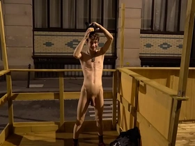 Naughty puppy davey naked in public