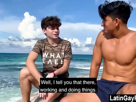 Latin gay boys go out to the beach