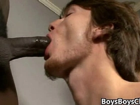Black gay dude fuck white twink with his big black dick anally 15